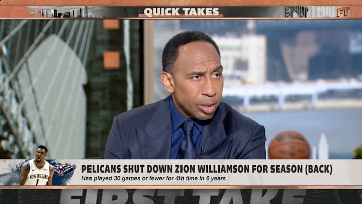 Stephen A. Smith discusses the latest injury to Zion Williamson on ESPN's "First Take" 