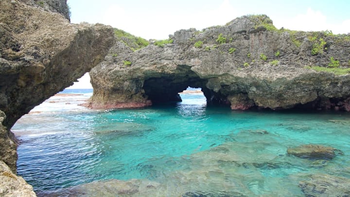 Part of the coastline of Niue.