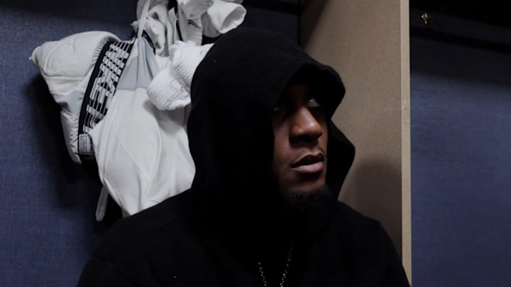 Jaden McDaniels talks about Denver's "terrible" defense after a 119-114 win in Game 2. 