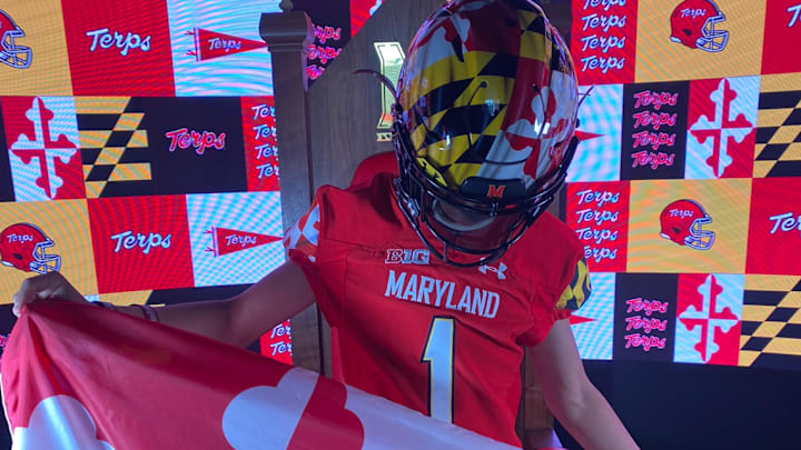 La Salle College safety Joey O'Brien during an unofficial visit to Maryland.