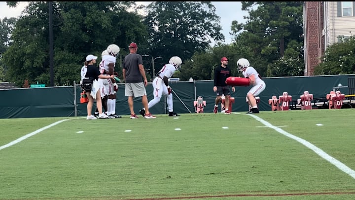 Kalen DeBoer at Alabama football's Wednesday practice Kalen DeBoer at Alabama football's Wednesday practice