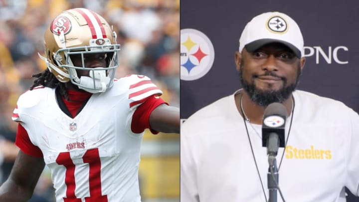 San Francisco 49ers wide receiver Brandon Aiyuk | Pittsburgh Steelers head coach Mike Tomlin San Francisco 49ers wide receiver Brandon Aiyuk | Pittsburgh Steelers head coach Mike Tomlin