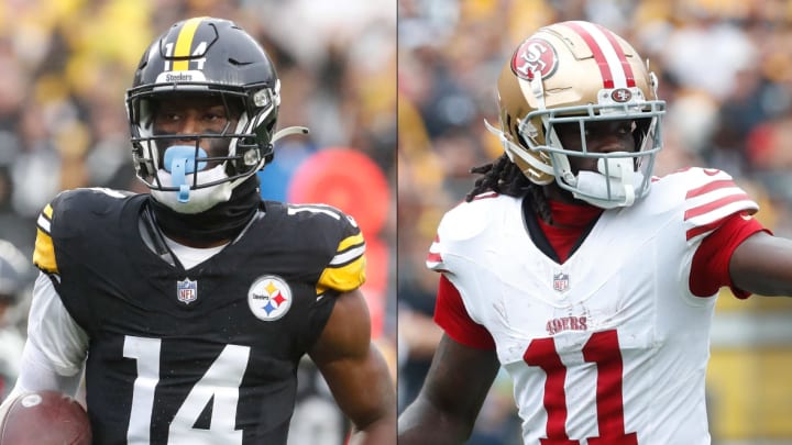 Pittsburgh Steelers WR George Pickens & San Francisco 49ers WR Brandon Aiyuk Pittsburgh Steelers WR George Pickens & San Francisco 49ers WR Brandon Aiyuk