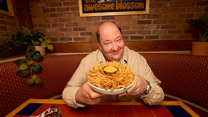 Brian Baumgartner with Chili's Awesome Blossom available at the Scranton Branch