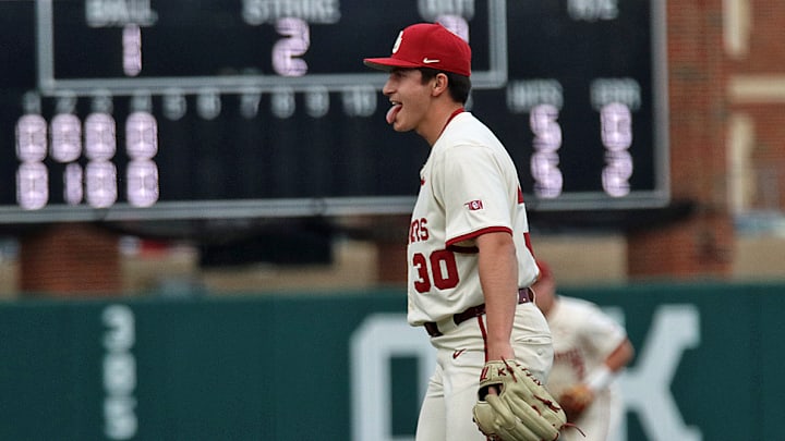 Oklahoma pitcher Michael Catalano