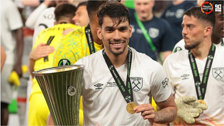 Lucas Paqueta grabbed the assist for West Ham's winner in the Europa Conference League final