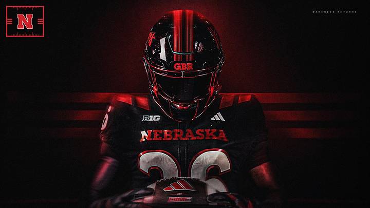 Nebraska's 2026 Blackout Uniform. 