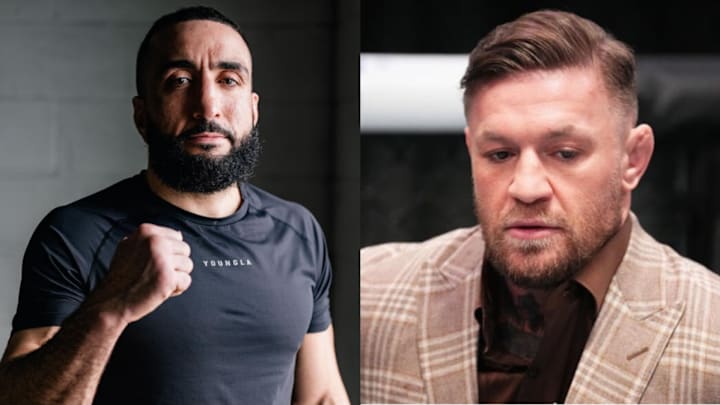 UFC welterweight champion Belal Muhammad and former two-division titleholder Conor McGregor. UFC welterweight champion Belal Muhammad and former two-division titleholder Conor McGregor.