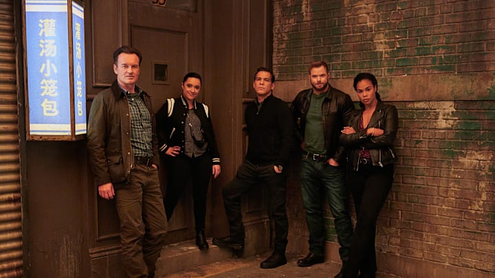 "Execute" - When a hacker triggers a car crash that kills a family of three, the team races to hunt him down as his ransomware demands escalate and his chilling final target becomes apparent, on FBI: MOST WANTED, Tuesday, Nov. 24 (10:00-11:00 PM, ET/PT) on the CBS Television Network. Pictured (L-R) Julian McMahon as Supervisory Special Agent Jess LaCroix, Keisha Castle-Hughes as Special Agent Hana Gibson, Nathaniel Arcand as Special Agent Clinton Skye, Kellan Lutz as Special Agent Kenny Crosby