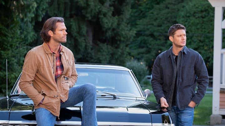 Supernatural -- "Carry On" -- Image Number: SN1520C_0272r.jpg -- Pictured (L-R): Jared Padalecki as Sam and Jensen Ackles as Dean -- Photo: Robert Falconer/The CW -- © 2020 The CW Network, LLC. All Rights Reserved.