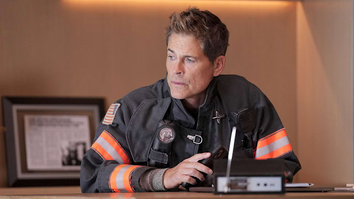 9-1-1 LONE STAR: Rob Lowe in the “Impact” episode of 9-1-1 LONE STAR airing Monday, Jan. 27 (8:00-9:02 PM ET/PT) on FOX. © 2024 Fox Media LLC.CR: Kevin Estrada/FOX.