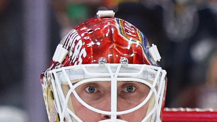Apr 26, 2025; Sunrise, Florida, USA; Florida Panthers goaltender Sergei Bobrovsky (72) looks on against the Tampa Bay Lightning in the second period during game three of the first round of the 2025 Stanley Cup Playoffs at Amerant Bank Arena. Mandatory Credit: Nathan Ray Seebeck-Imagn Images Apr 26, 2025; Sunrise, Florida, USA; Florida Panthers goaltender Sergei Bobrovsky (72) looks on against the Tampa Bay Lightning in the second period during game three of the first round of the 2025 Stanley Cup Playoffs at Amerant Bank Arena. Mandatory Credit: Nathan Ray Seebeck-Imagn Images