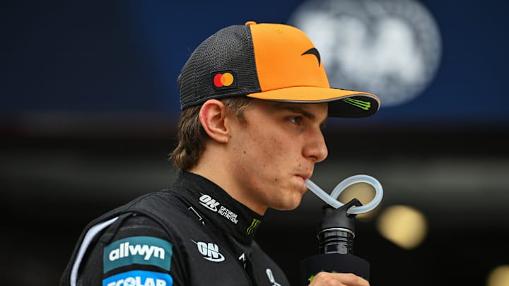 Oscar Piastri, McLaren, pre-race at the 2025 Formula 1 Hungarian Grand Prix, Hungaroring, Budapest.