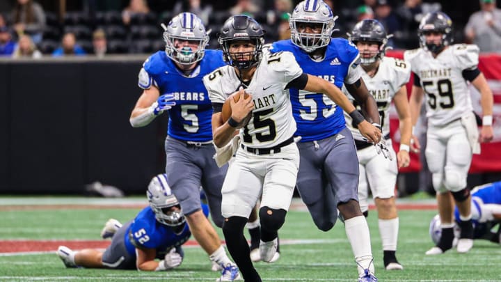 In the only 2023 GHSA state football championship game to go into overtime, Rockmart topped Pierce County, 48-45, in three overtimes for the Class 2A state championship.
