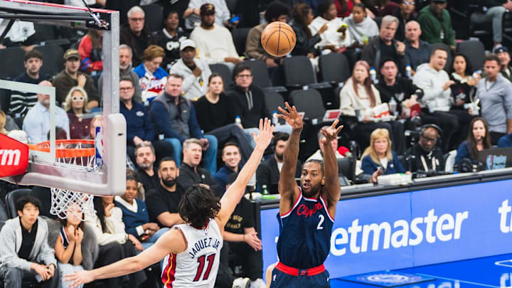 Los Angeles Clippers' star Kawhi Leonard will sit on the second night of a back-to-back against the Miami Heat on Wednesday. L.A. won the first matchup between these teams on  Jan. 13 and have won nine of 12 in the series.