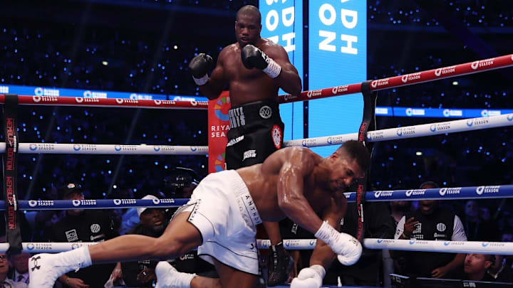 Daniel Dubois knocks out Anthony Joshua at Wembley Stadium to retain the IBF heavyweight title. Daniel Dubois knocks out Anthony Joshua at Wembley Stadium to retain the IBF heavyweight title.