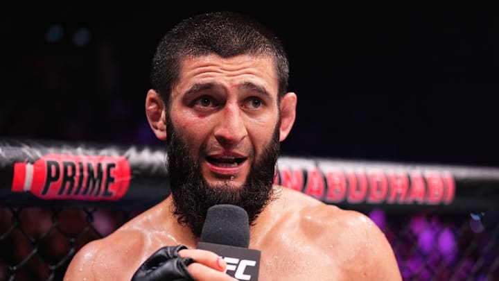 Khamzat Chimaev speaks following another victory inside the UFC Octagon.