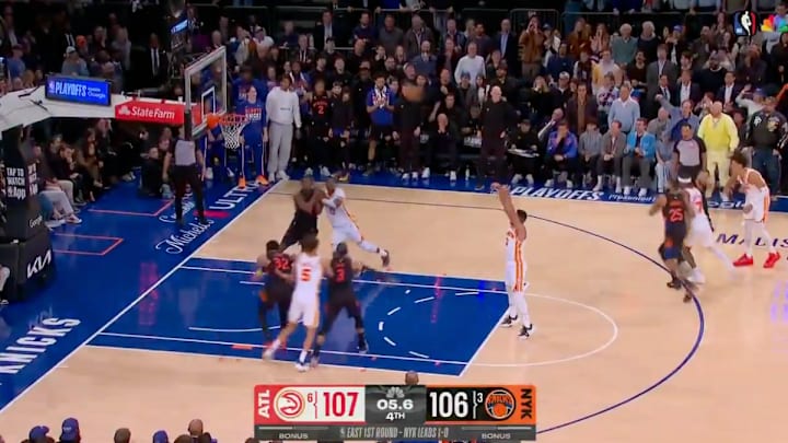 NBC’s scoreboard graphic wrongly showed the Knicks having a timeout left in the final seconds.