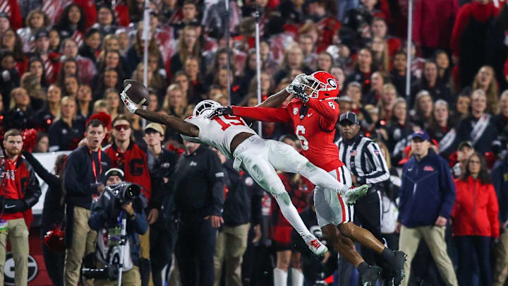 Nov 11, 2023; Athens, Georgia, USA; Mississippi Rebels wide receiver Dayton Wade (19) makes a catch