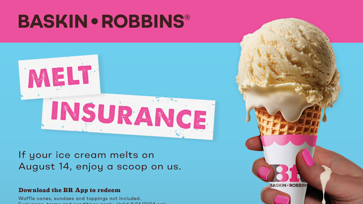 Baskin-Robbins Melt Insurance free ice cream offer