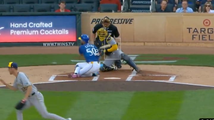 Minnesota's Willie Castro folded up like a chair on this strike out. 