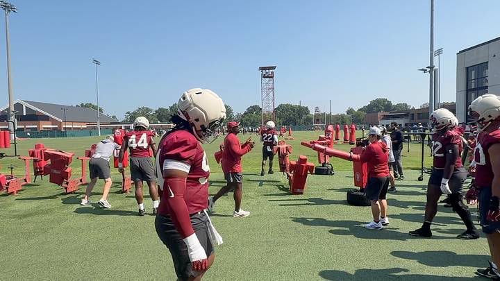 Alabama defensive linemen at practice- Aug. 6, 2026 Alabama defensive linemen at practice- Aug. 6, 2026