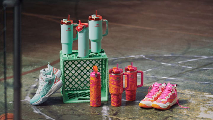 The limited-edition Moolah Kicks x Stanley collection.