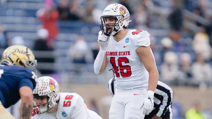 Illinois State linebacker Tye Niekamp (46) Illinois State linebacker Tye Niekamp (46)