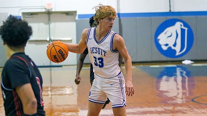 Tampa Jesuits Carter Reins is averaging 10.7 points per game thus far this year. Tampa Jesuits Carter Reins is averaging 10.7 points per game thus far this year.