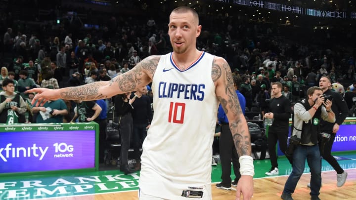 Jan 27, 2024; Boston, Massachusetts, USA; LA Clippers center Daniel Theis (10) leaves the court after defeating the Boston Celtics at TD Garden. Mandatory Credit: Bob DeChiara-USA TODAY Sports / Bob DeChiara-USA TODAY Sports Jan 27, 2024; Boston, Massachusetts, USA; LA Clippers center Daniel Theis (10) leaves the court after defeating the Boston Celtics at TD Garden. Mandatory Credit: Bob DeChiara-USA TODAY Sports / Bob DeChiara-USA TODAY Sports