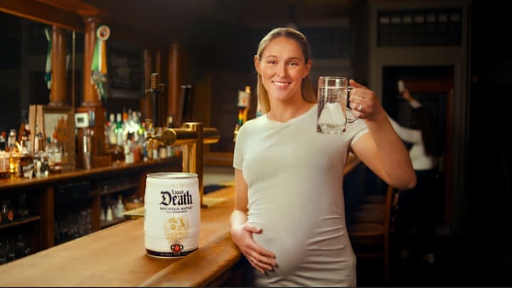 Kylie Kelce for Liquid Death Kegs