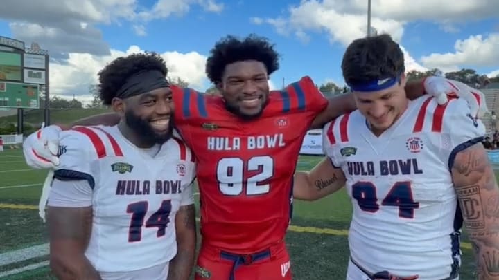 Duce Chestnut (L), David Reese (M) and Dan Villari (R) at the Hula Bowl.