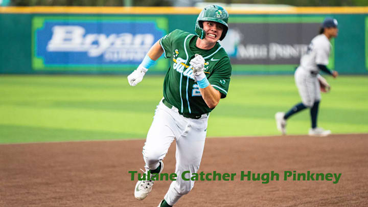 Tulane catcher Hugh Pinkney Tulane catcher Hugh Pinkney