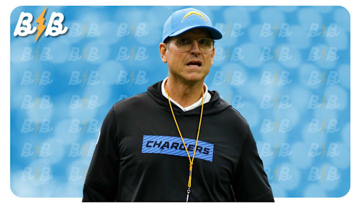 Chargers head coach Jim Harbaugh