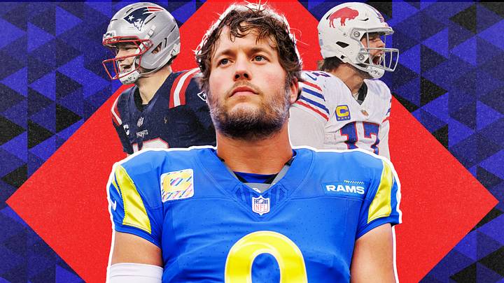Drake Maye (left), Matthew Stafford (center), and Josh Allen (right) Drake Maye (left), Matthew Stafford (center), and Josh Allen (right)