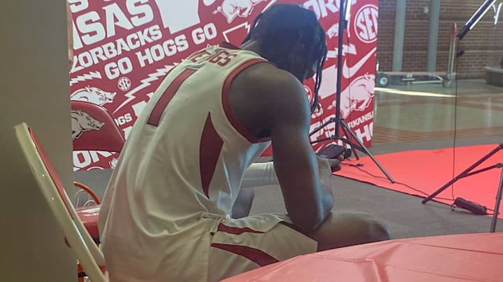 Arkansas Razorbacks recruit Jordan Smith while getting photos done on visit to Fayetteville, Ark. Arkansas Razorbacks recruit Jordan Smith while getting photos done on visit to Fayetteville, Ark.