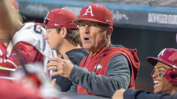 Arkansas Razorbacks coach Dave Van Horn against UCA.