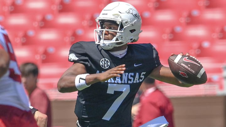 Arkansas Razorbacks quarterback KJ Jackson.