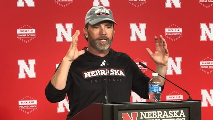 Nebraska defensive coordinator John Butler meets with the media after Tuesday's practice.