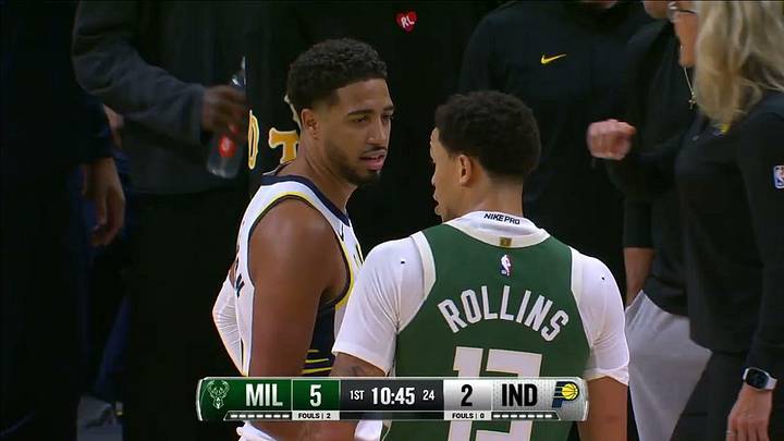 Hali and Rollins discussing the hard foul. Hali and Rollins discussing the hard foul.