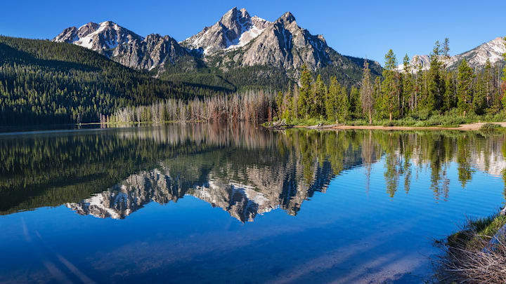 The beauty of an Alpine lake is worth the hike in. 