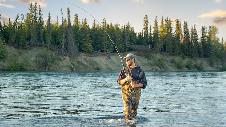 Fishing Alaska's Kenai River is a dream trip. The river abounds with salmon and you'll be fishing with a breathtakingly beautiful backdrop.