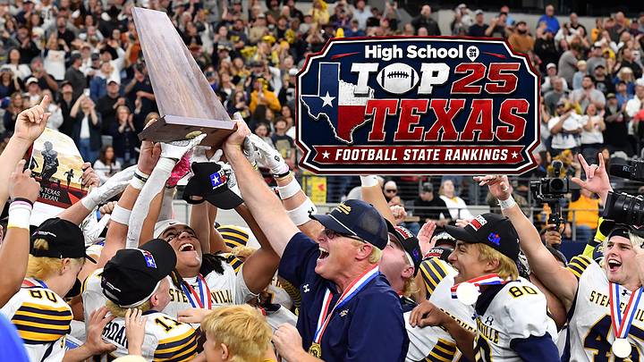 Stephenville opens 2026 at No. 12 in Texas after a 16-0 state championship season in UIL Class 4A DI.