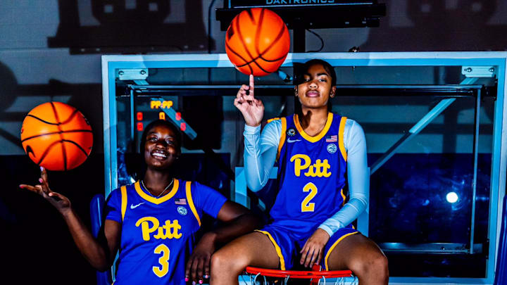 Pitt Women's Basketball Lands Class of 2025 Five-Star Commitment in Guard Nylah Wilson (Left) Pictured with fellow Pitt Class of 2025 Commitment Theresa Hagans (Right) on an Official Visit