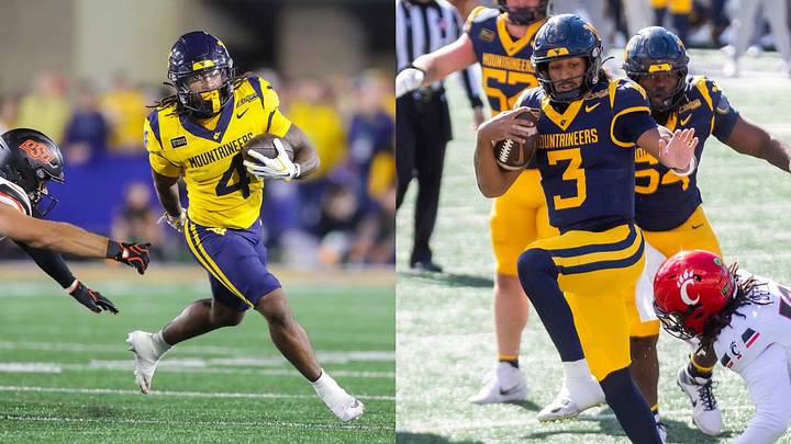 West Virginia's backfield features two of the most dynamic players in college football: RB Cam Cook and QB Michael Hawkins Jr. West Virginia's backfield features two of the most dynamic players in college football: RB Cam Cook and QB Michael Hawkins Jr.