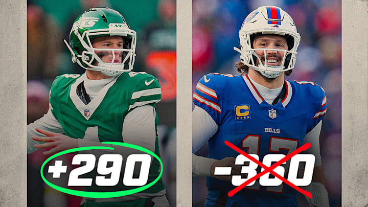 The Jets are +260 underdogs against the Bills in Week 18.