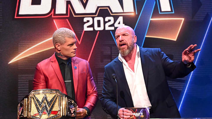 Cody Rhodes & Triple H at WWE Draft 2024