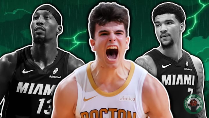 Hugo Gonzalez, Bam Adebayo, and Kel'el Ware Hugo Gonzalez, Bam Adebayo, and Kel'el Ware