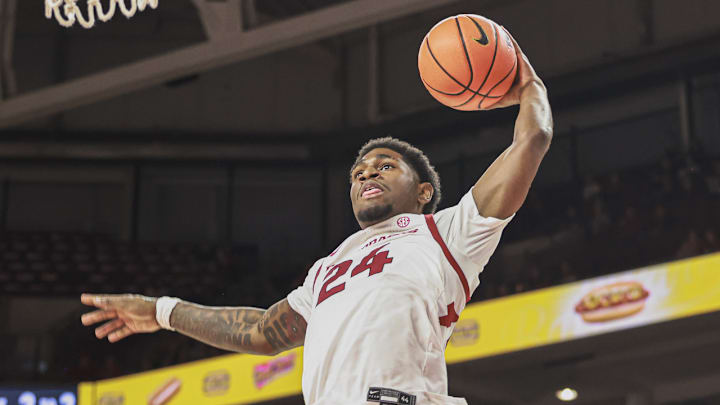 Arkansas Razorbacks Billy Richmond during game against the Jackson State Tigers at Bud Walton Arena in Fayetteville, Ark.