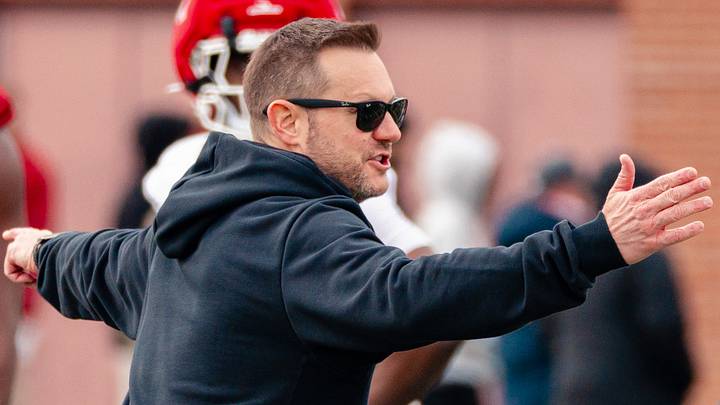Arkansas Razorbacks coach Ryan Silverfield at spring practice. Arkansas Razorbacks coach Ryan Silverfield at spring practice.